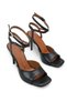 Larissa Lia Women's Heeled Shoes 0012716 Black Skin