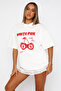 Women's with Love Printed Oversized 100% Cotton Wide Cut Soft-Textured Crew Neck T-Shirt - 3