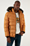 Slim Fit Faux Fur Plush Lined Removable Hooded Puffer Coat Men's Coat 5761080 B - 8