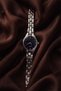 Silver Women's Wristwatch with Navy Blue Dial – Minimal Special Design Steel Luxury Analog Women's Watch - 3