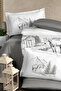 Keira 100% Cotton Digital Print Lı Double Duvet Cover Set - 2