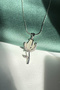 Steel Necklace with Tulip Figure - 2