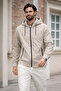 Men's Trend Stone Zippered Raincoat - 3