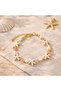 Rose Quartz Natural Stone Starfish & Seashell Bracelet – Elegant Women's Bracelet with Summer Theme - 2