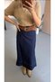 4S Women Women's Full Fit Belt Pack Wrap Midi Length Denim Skirt - 8