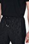 Camouflage Print File Detailed Black Long Men's Pool and Sea Shorts 6009 - 6