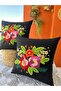 Panch Punch 2 Li Set Tool Rose Model Cushion Cover Handmade Manual Work Black Color - 2