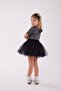 Girl's Top Sequined Short Sleeve Bottom Tutu Skirt Party Wedding Eid - 2