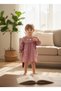 Embroidery Detailed Linen Baby Girl Dress with Pockets - 2