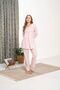New Season Ecru Maternity Maternity Buttoned Long Sleeve Design Elegant Lace Detailed Pajama Set - 5