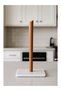 Wooden Paper Towel Holder with Natural Marble Base - Modern Kitchen and Tabletop Accessory - 3