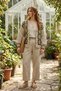 100% Cotton Handmade Square Motif Women's Cardigan – Boho Style Knitted Oversized Cardigan - 2