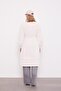 Beige Ribbon Collar Detail Trench Coat - 6