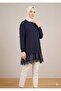 Women's Skirt with Asymmetrical Cut Lace Detailed Tunic 10766