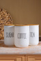 Kitchen Vacuum Sealed Bamboo Lid White Glass Jar Spice Jar Set with Stand, Set of 6 - 4