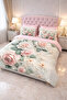 Pink Rose 5D 100% Cotton Lu Double Duvet Cover Set