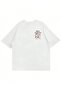 Men's Espresso Printed Oversized Comfortable Daily Use Combed Cotton T-Shirt - 3