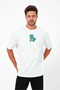 Unisex Oversized Embroidered Squirtle Anime Character Design 100% Cotton Piece T-Shirt - 4