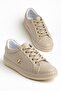 Beige Women's Sneakers with Sole Covering and Laces - 3