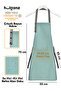 Cat Themed Kitchen Apron Stain-Resistant and Water-Repellent Fabric Adjustable Neck Strap Single Mamamiyav Mint Apron - 3