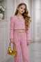 Girls' Festival Tweed Fabric Jacket, Pants, Bag Crown, Necklace, Belt - 3