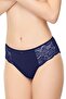 1 Piece 0240 Women's Panties with Lace Pieces on the Sides, Navy Blue Db4 - 3