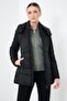 Women's Regular Fit Water-Repellent and Breathable Fabric Hooded Black Coat - 2