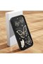 حافظة سيليكون سوداء متوافقة مع هاتف iPhone 7 Plus/8 Plus مقاومة للصدمات مع حماية للكاميرا Butterfly منقوش - 3