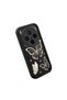 Vivo X300 Compatible Black Silicone Case Shockproof with Camera Protection Butterfly Patterned - 3