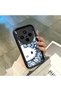Vivo X300 Compatible Black Silicone Case Shockproof with Camera Protection Cartoon Patterned
