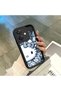 Oppo A3/A3X 4G/5G Compatible Black Silicone Case Shockproof with Camera Protection Cartoon Patterned