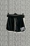 Lift Printed Women's Sports Running and Fitness Shorts with Stripes on the Sides Piped Detail