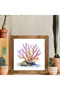 One Piece Real Wood Framed Kitchen Decor Painting Coral