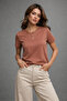 Women's Yavruağzı Short Sleeve Crew Neck Interlock Fabric T-Shirt