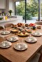 6-Person Tea Set, 12-Piece, Patterned Tea Cups, Saucers, Stylish Breakfast Presentation