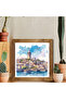 One Piece Real Wood Framed Kitchen Decor Painting Istanbul