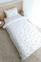 Single Duvet Cover Set (Without Sheets) 160X220 cm - Pureline Series - Blue Daint Bow