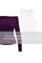 Open-Shoulder Athlete Knitted Blouse Lax0009 Mürdüm - 5