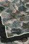 Black Relief Pattern Cashmere Scarf - 3