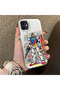 iPhone 11 Compatible Hard Acrylic Back Silicone Edge Lens Protection Mechanical Robot Pattern Case - 3