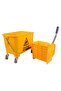 Side Press Wringer Combo Commercial Floor Cleaning Rectangular Mop Bucket on Wheels - 2