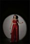 Women's Red Sequin Palazzo Cropped Set Dpdf01 - 2
