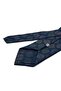 Navy Blue - Green Motif Pattern Classic Tie with Handkerchief Kk13611 - 3