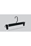 Wooden (Black Hook Lama) Pants and Skirt Hangers with Latches, Black Color, 4 Pieces - 3