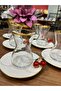 PANDORANIN BOX 6 PERSON TEA Cup SET WITH PORCELAIN PLATE, PASHABAHCE Cup, CHERRY - 2