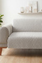 Li̇vi̇a Embossed Pet-Friendly Ko Sofa Cover Ok Amaçlı Ka Non-Slip with a Cat Print (165X205 Cm/Light Gray)