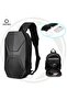 Waterproof Crossbody Sling Backpack, Multi Storage, Laptop Tablet Compatible, Black, 9509 - 3