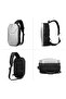 Waterproof Crossbody Sling Backpack, Multi Storage, Laptop Tablet Compatible, White, 9509 - 3