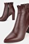 Women's Burgundy Genuine Leather 35-41 Size Boots & Booties - 3