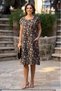 V10 - Black and Brown Floral Bag Pocket Dress - 2
